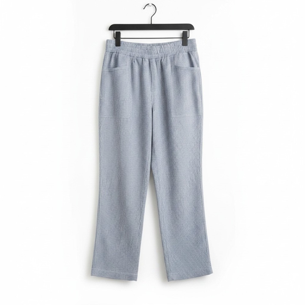 NWT Nordstrom Women's XS Blue White Stripe Linen Blend Lounge Pajama Pants